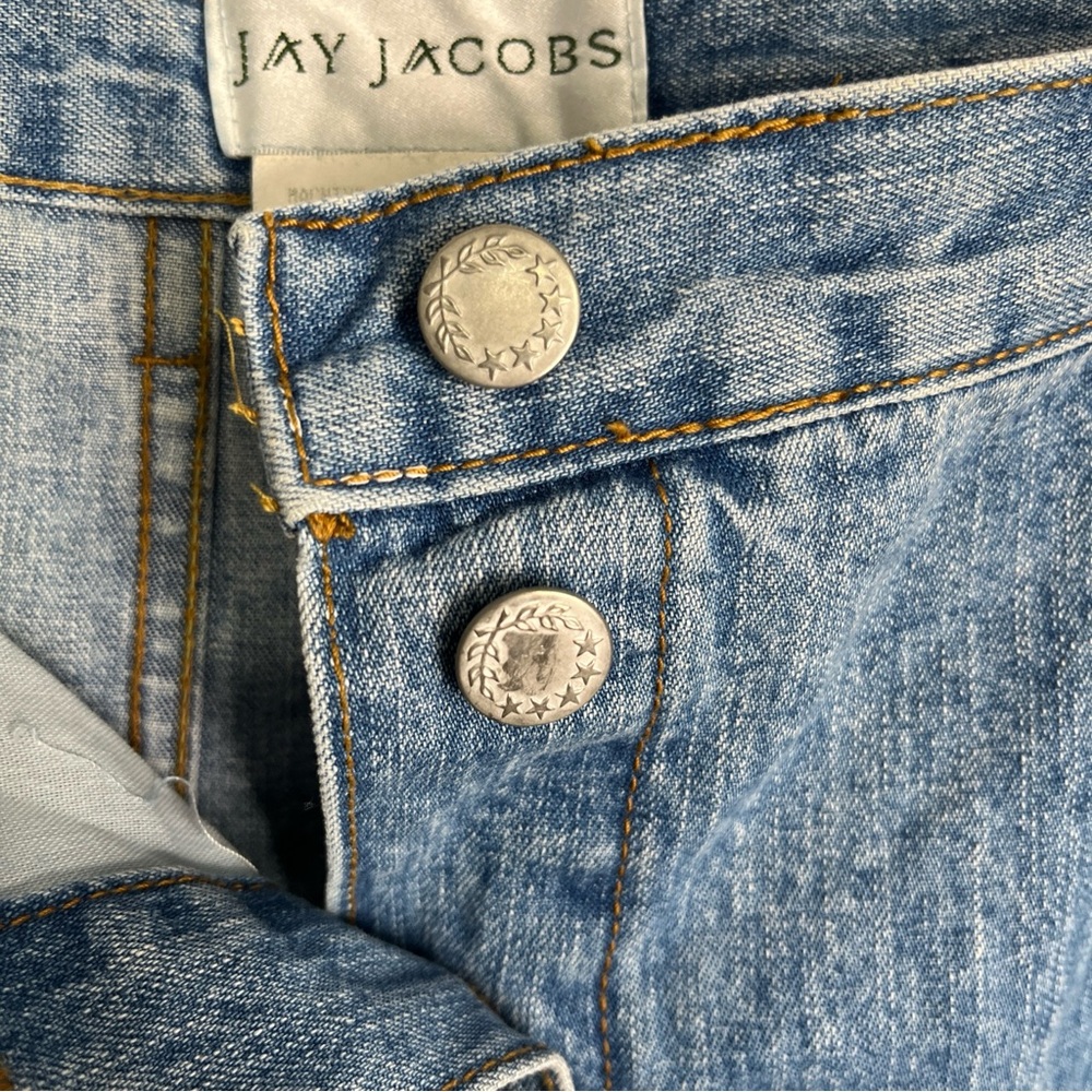 Vintage Maxi Denim Skirt Jay Jacobs Button Front Pencil Jean 90s Faded USA Jr 13 - Picture 7 of 16